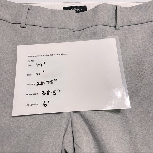 TALBOTS HAMPSHIRE ANKLE PANT - GREY size 12 - Picture 13 of 15